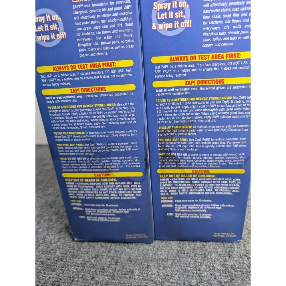 ZAP! Professional Restorer Twin Pack Concentrate 2 - 32oz NOS Lot of 2 READ‎
